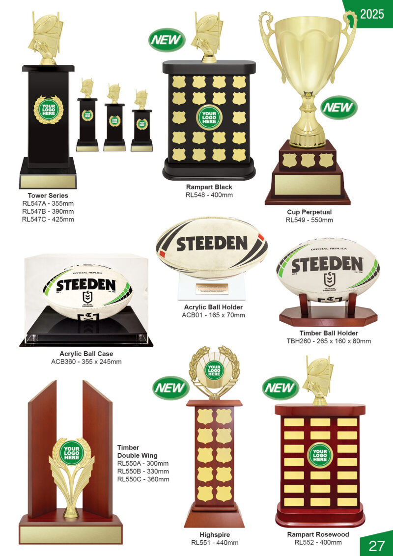Rugby Ball Displays