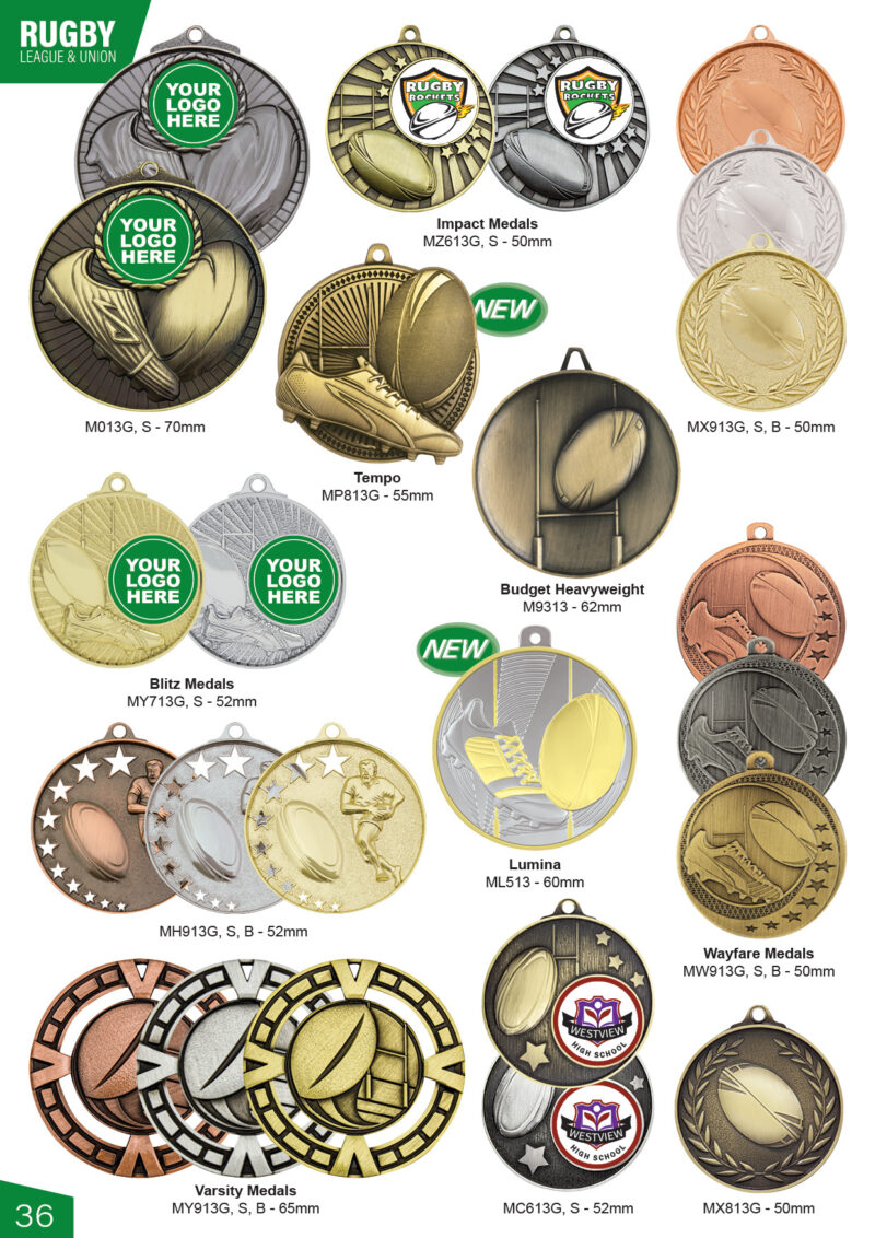 Rugby Medals