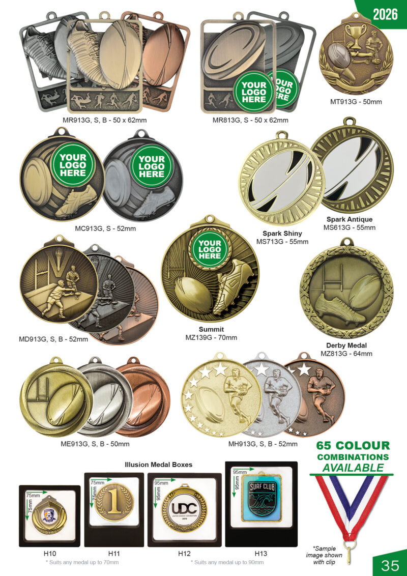 Rugby medals