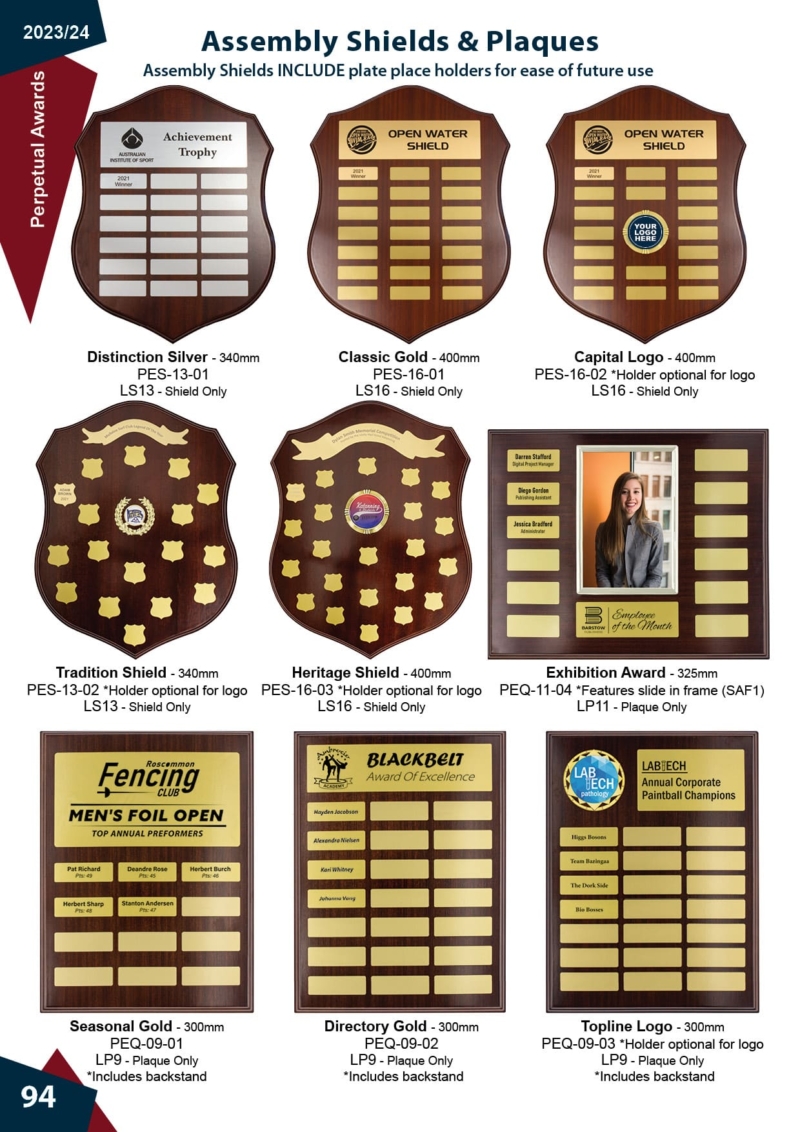 Assembly Shields & Plaques