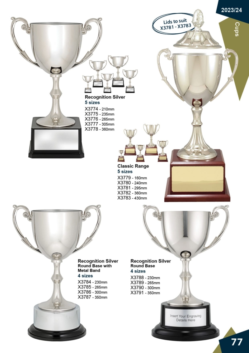 Recognition & Classic cups
