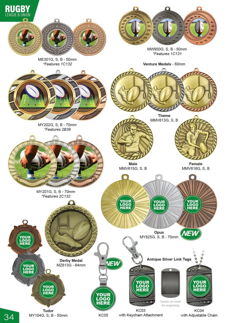 Rugby Medals