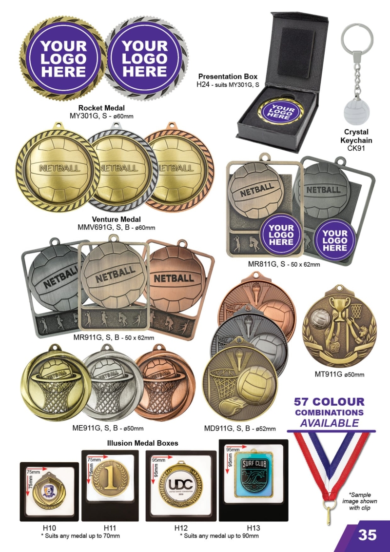 Netball Medallions